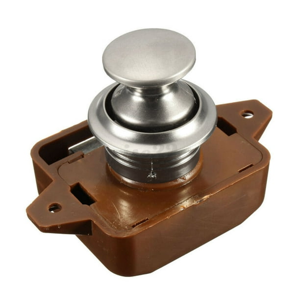 Motorhome Caravan Cupboard Drawer Door Push Button Knob Cabinet Latch Catch Lock